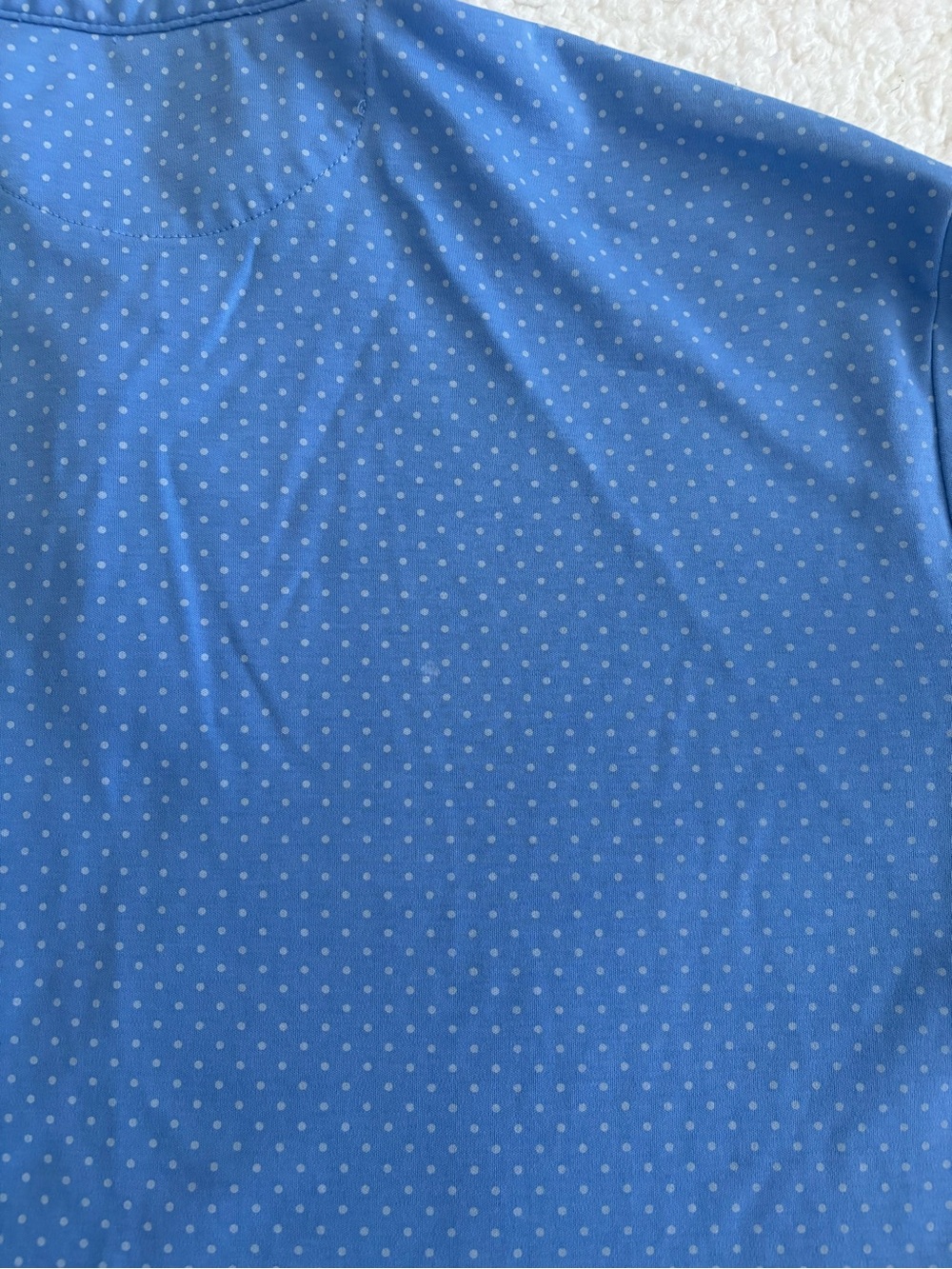 Polo Ralph Lauren Blue Polka Dot Classic Fit Polo Shirt 100% Cotton Men’s - Picture 7 of 7